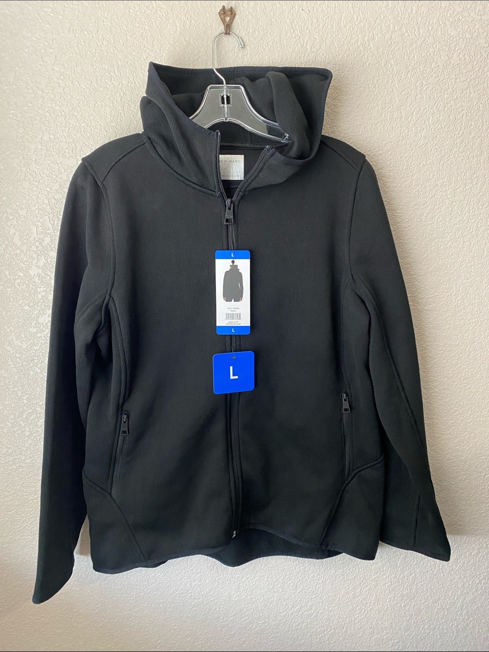 Women’s Black Full-Zip Hoodie Jacket - L